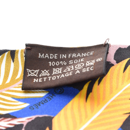Hermes Silk Jaguar Quetzal Twilly Bleu Roy Brun Saumon 3 of 6