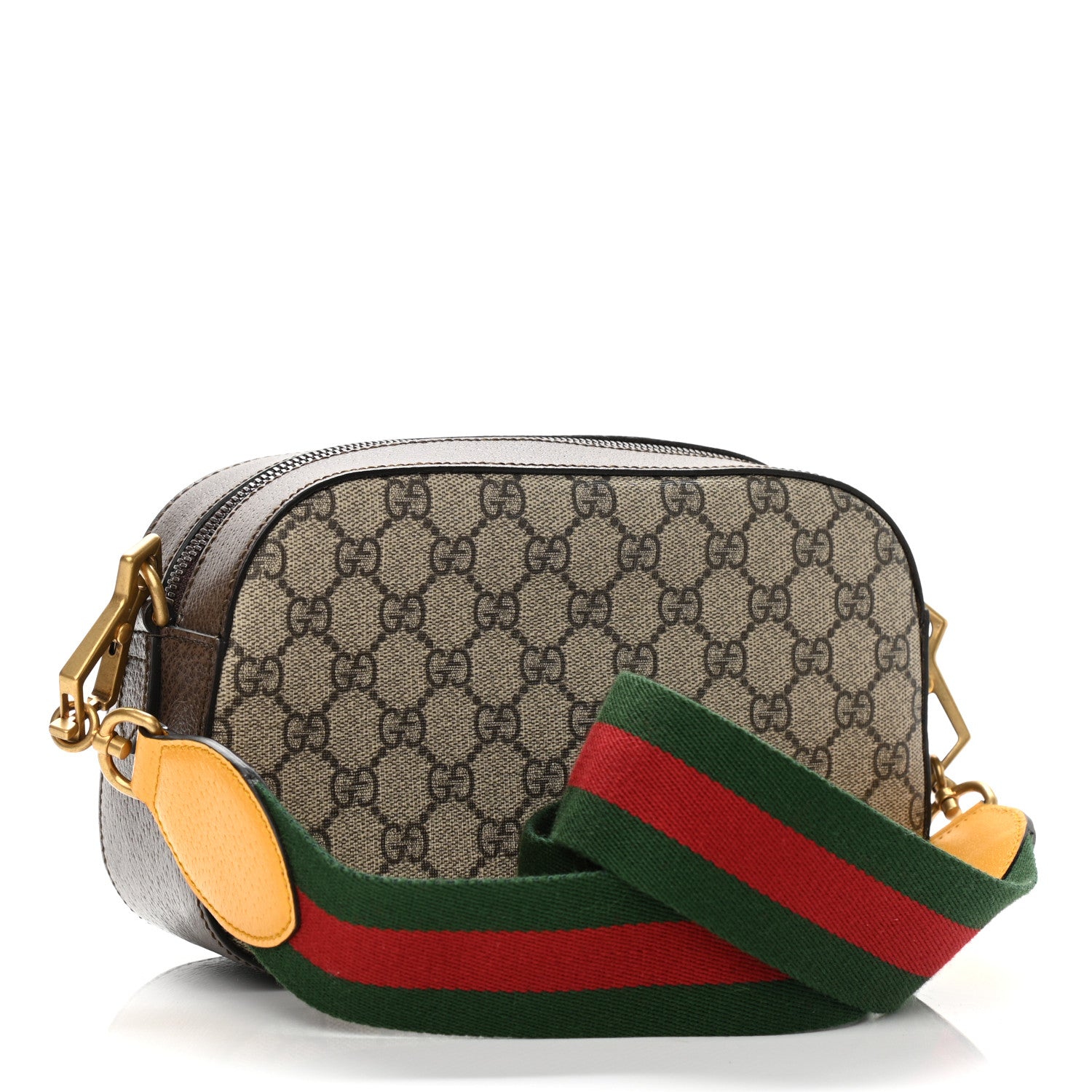Gucci GG Supreme Monogram Web Neo Vintage Shoulder Bag Beige New Acero Crop 3 of 10