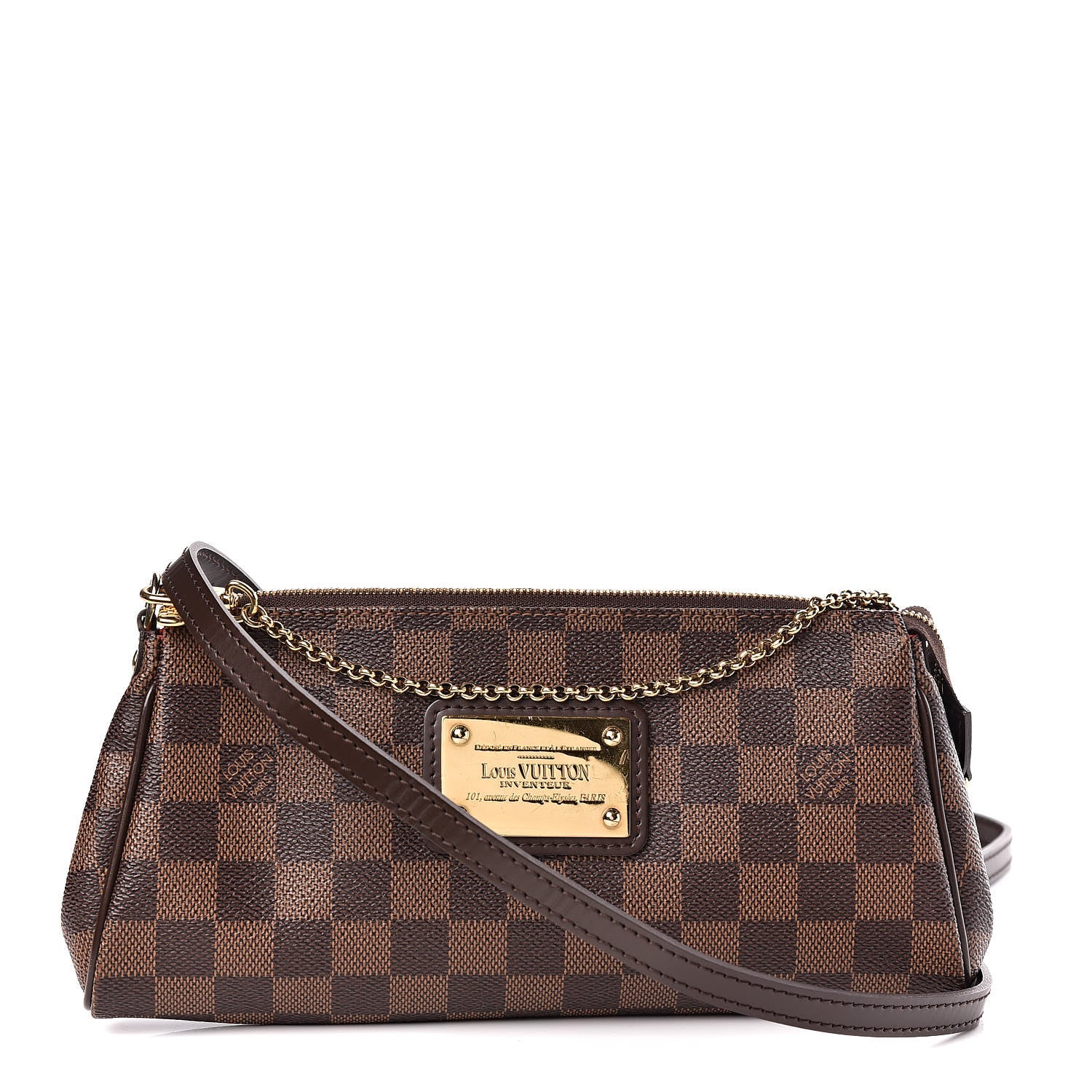 Louis Vuitton Damier Ebene Eva Clutch 1 of 8
