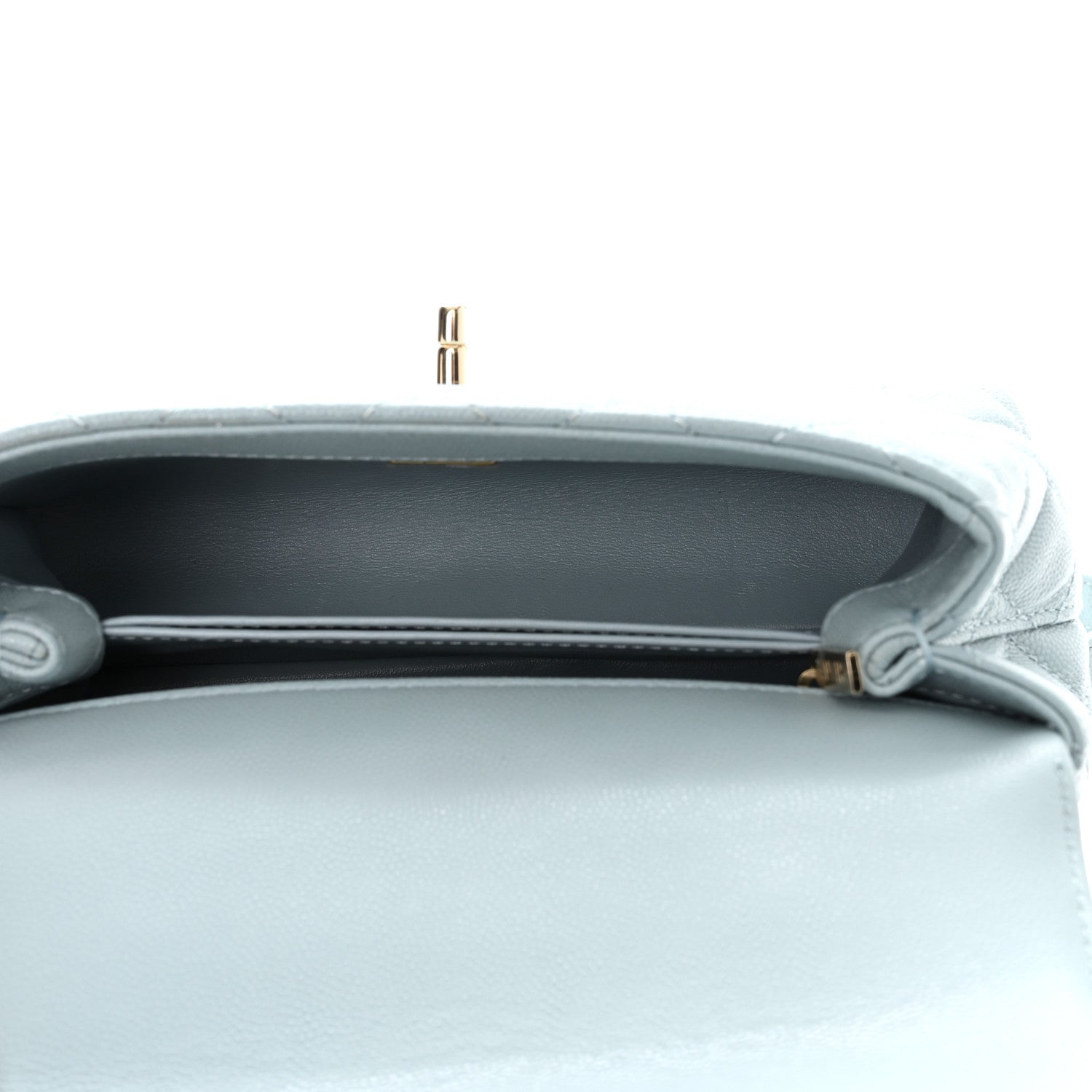 Chanel Caviar Quilted Mini Coco Handle Flap Light Blue 5 of 11