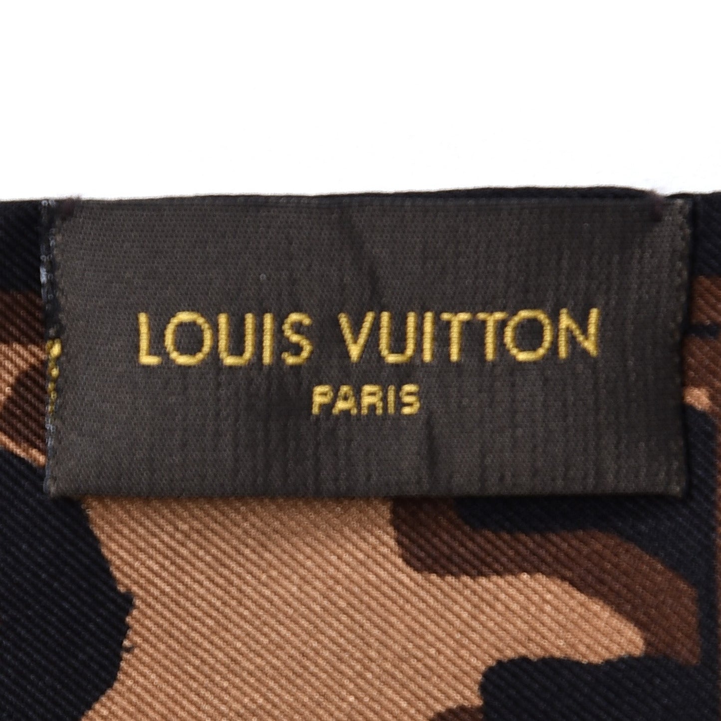 Silk Leopard Bandeau Scarf Marron