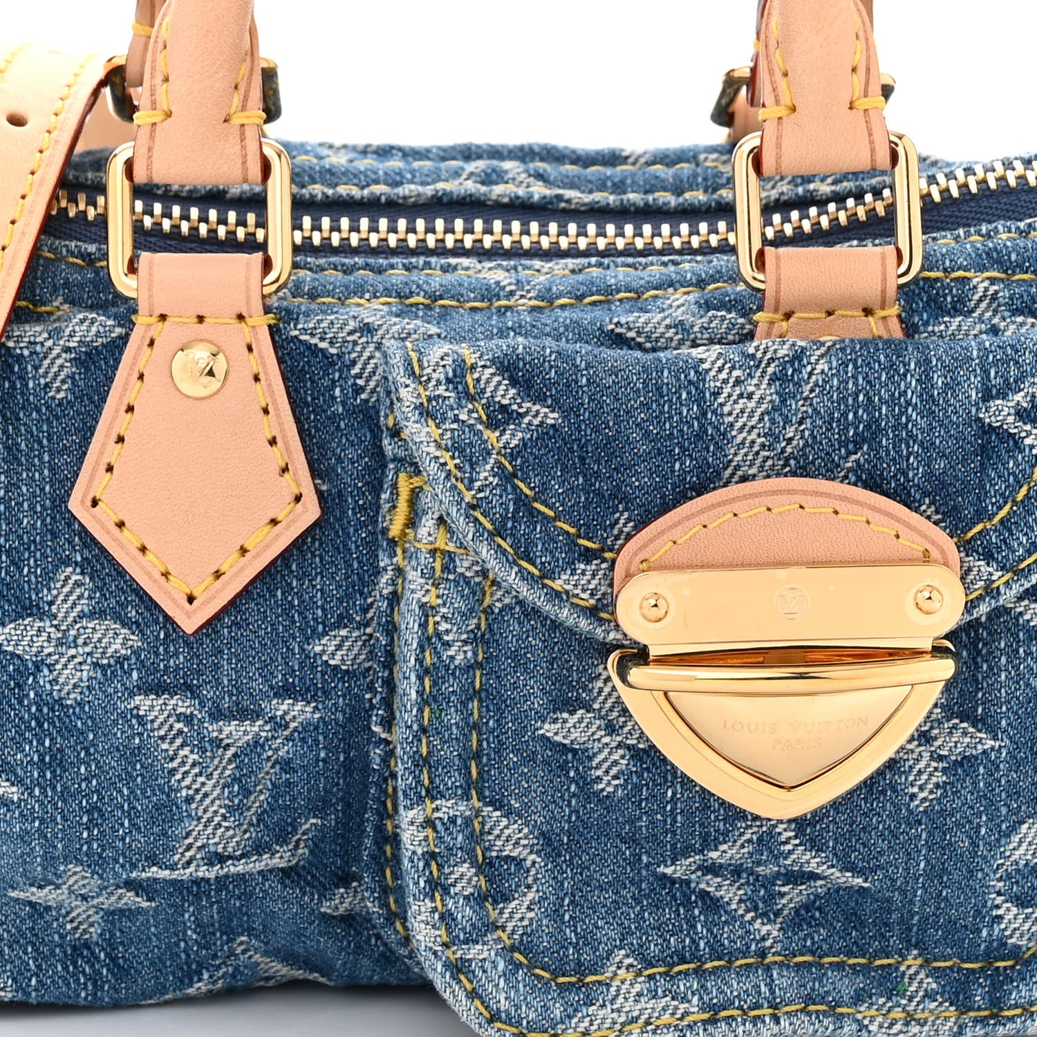Louis Vuitton Monogram Denim Nano Speedy Blue 7 of 10