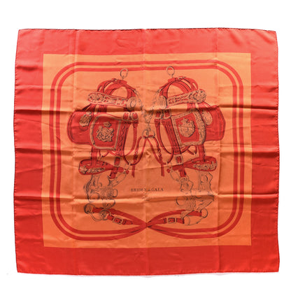 Hermes Silk Dip Dye Brides de Gala Scarf 90 Orange 1 of 2