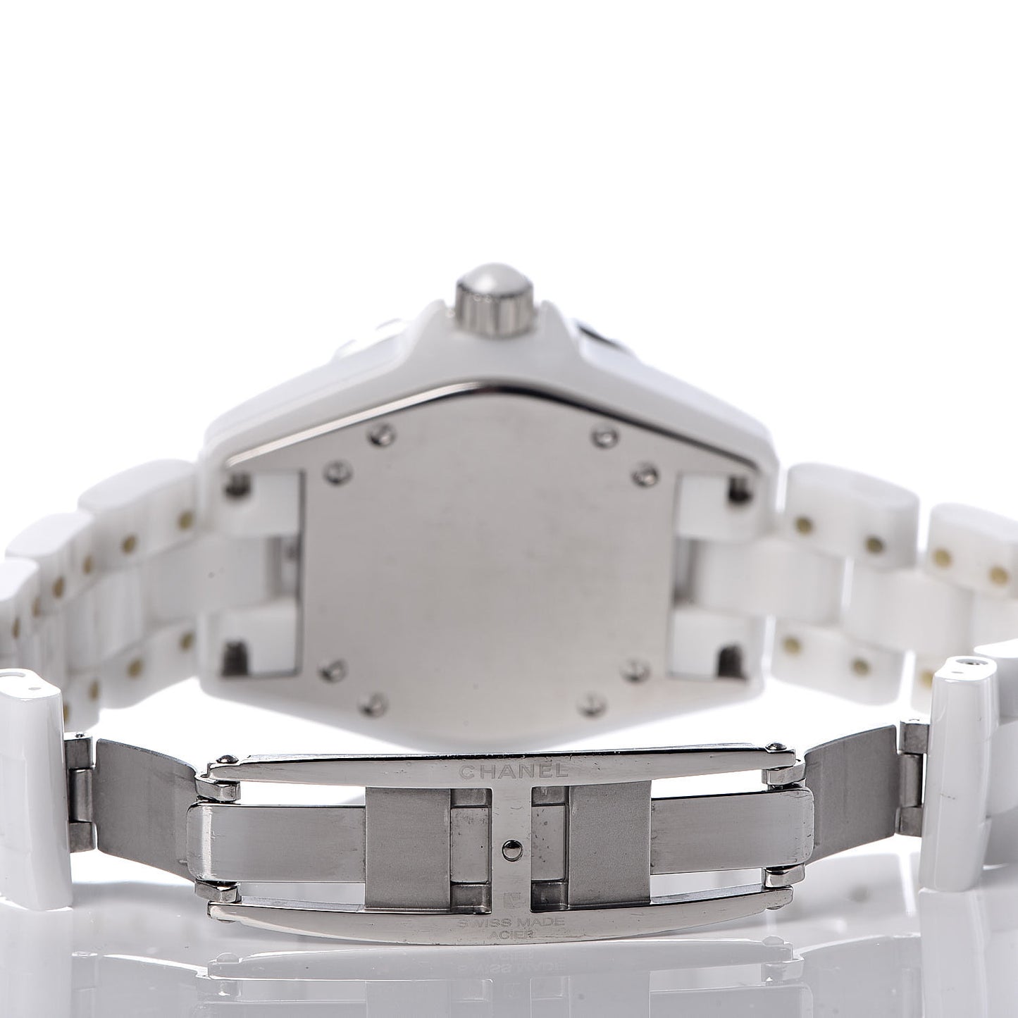 Stainless Steel Ceramic 33mm J12 Quartz Watch White