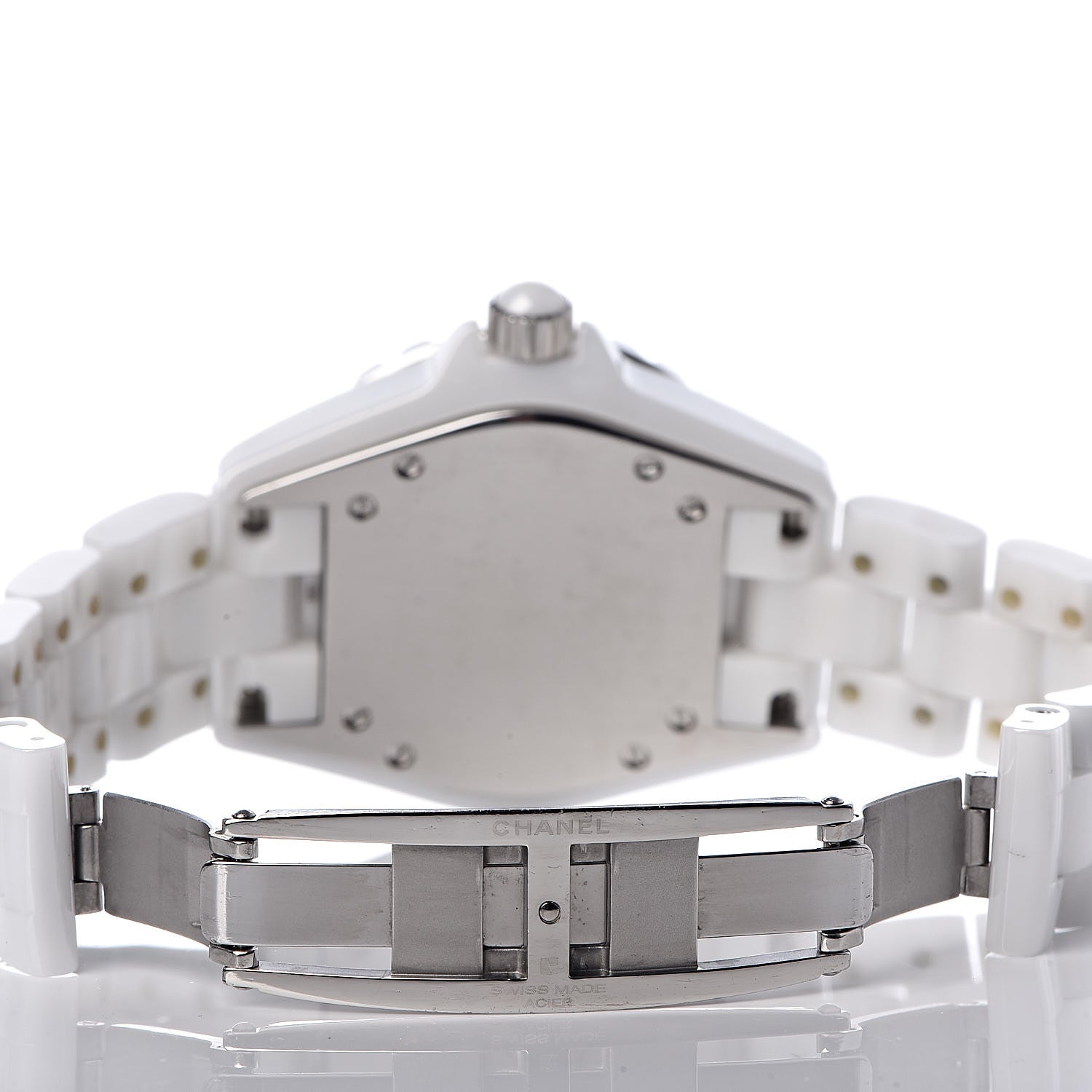 Chanel Stainless Steel Ceramic 33mm J12 Quartz Watch White 5 of 11