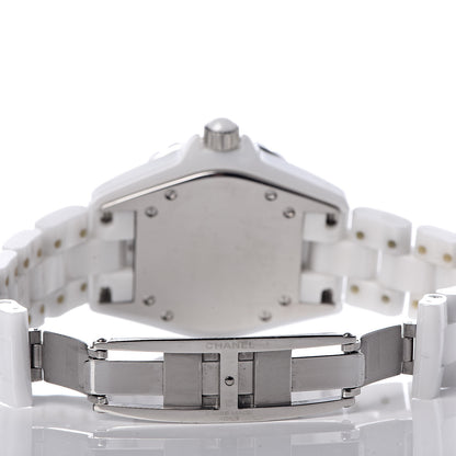 Chanel Stainless Steel Ceramic 33mm J12 Quartz Watch White 5 of 11