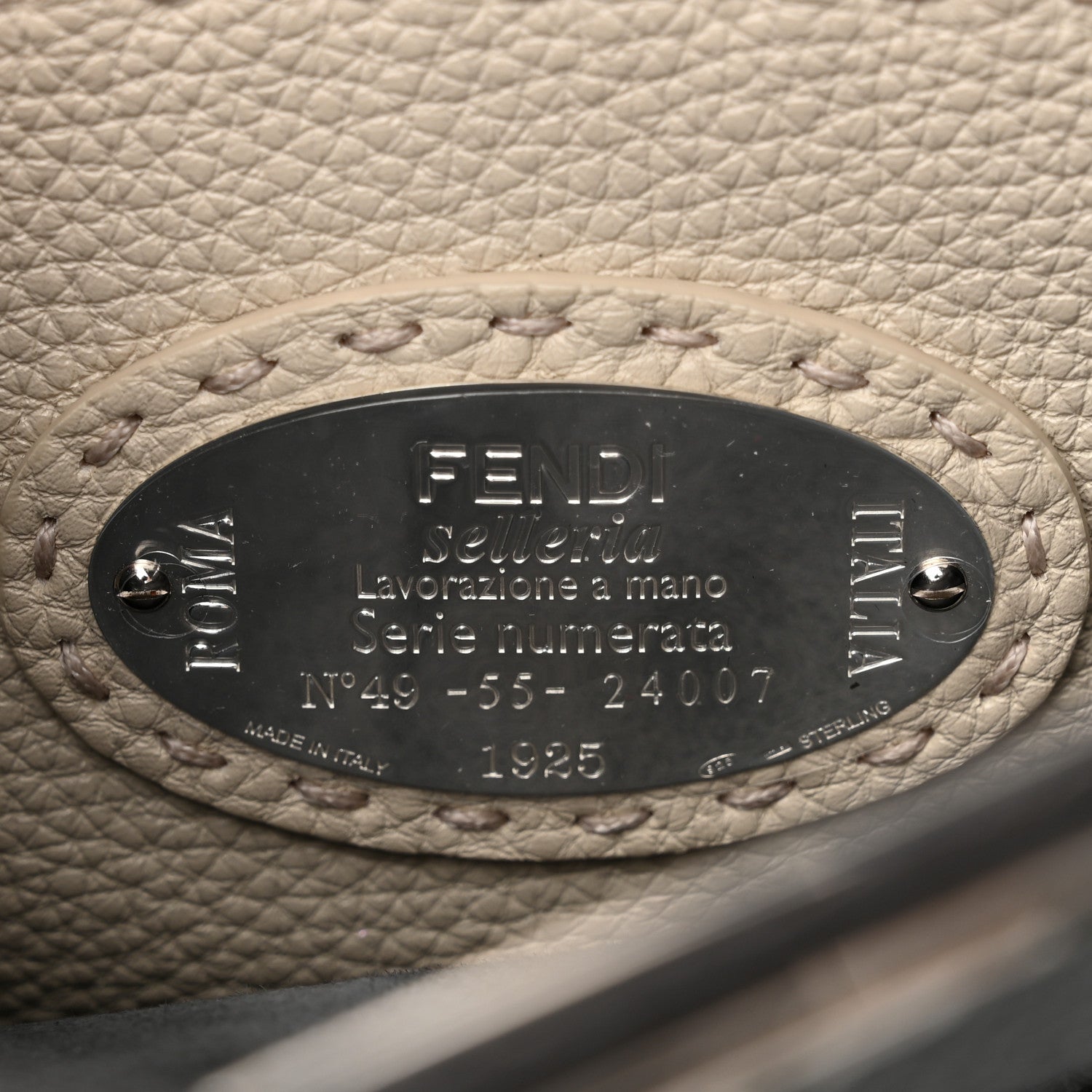 Fendi Cuoio Romano Selleria Chamois Small Peekaboo I SEE U Satchel Asfalto Camelia 7 of 10