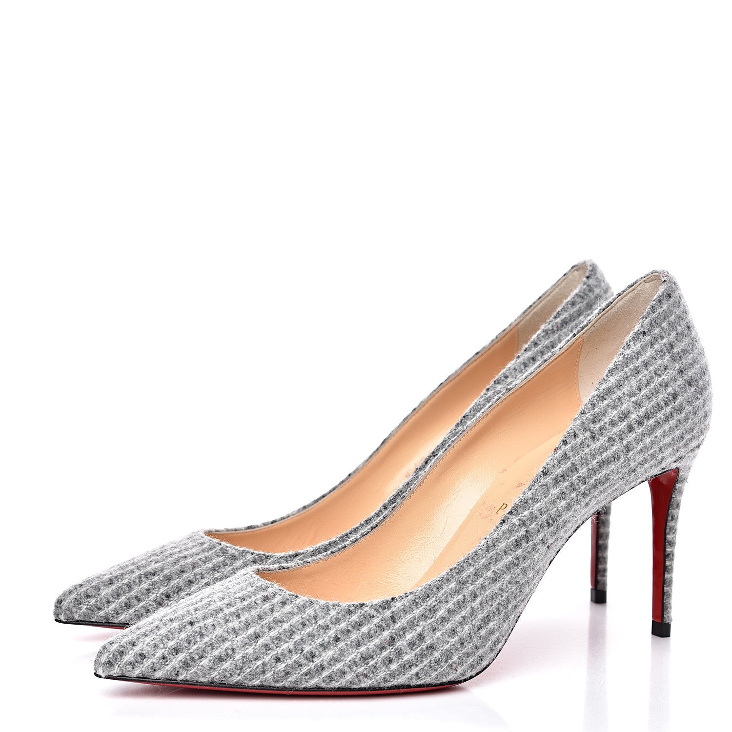 Christian Louboutin Flanelle Tennis Kate 85 Pumps 38.5 Grey 3 of 10