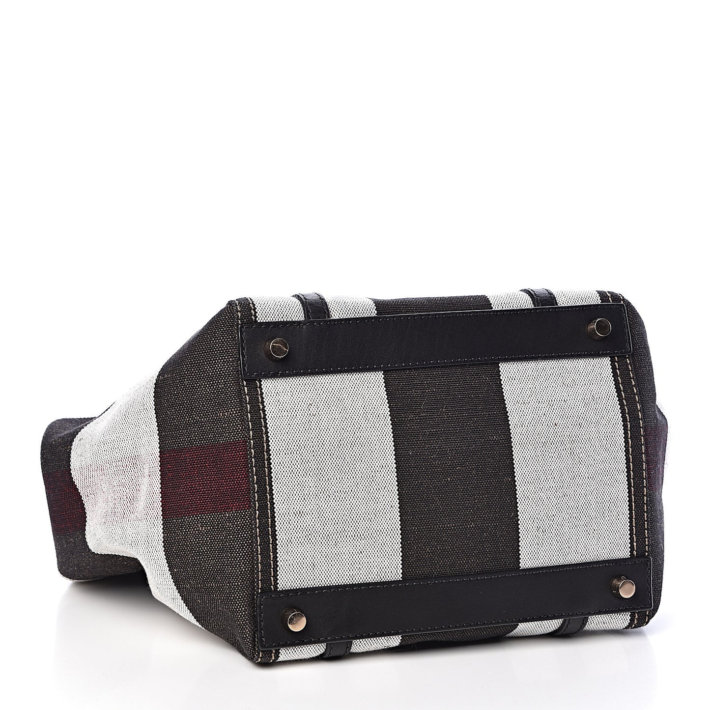 Canvas Mega Check Medium Padstow Tote Black