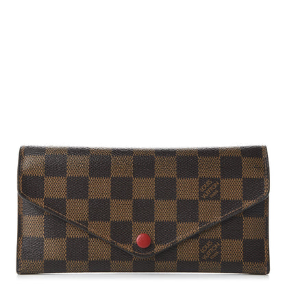 Louis Vuitton Damier Ebene Josephine Wallet Red 1 of 10