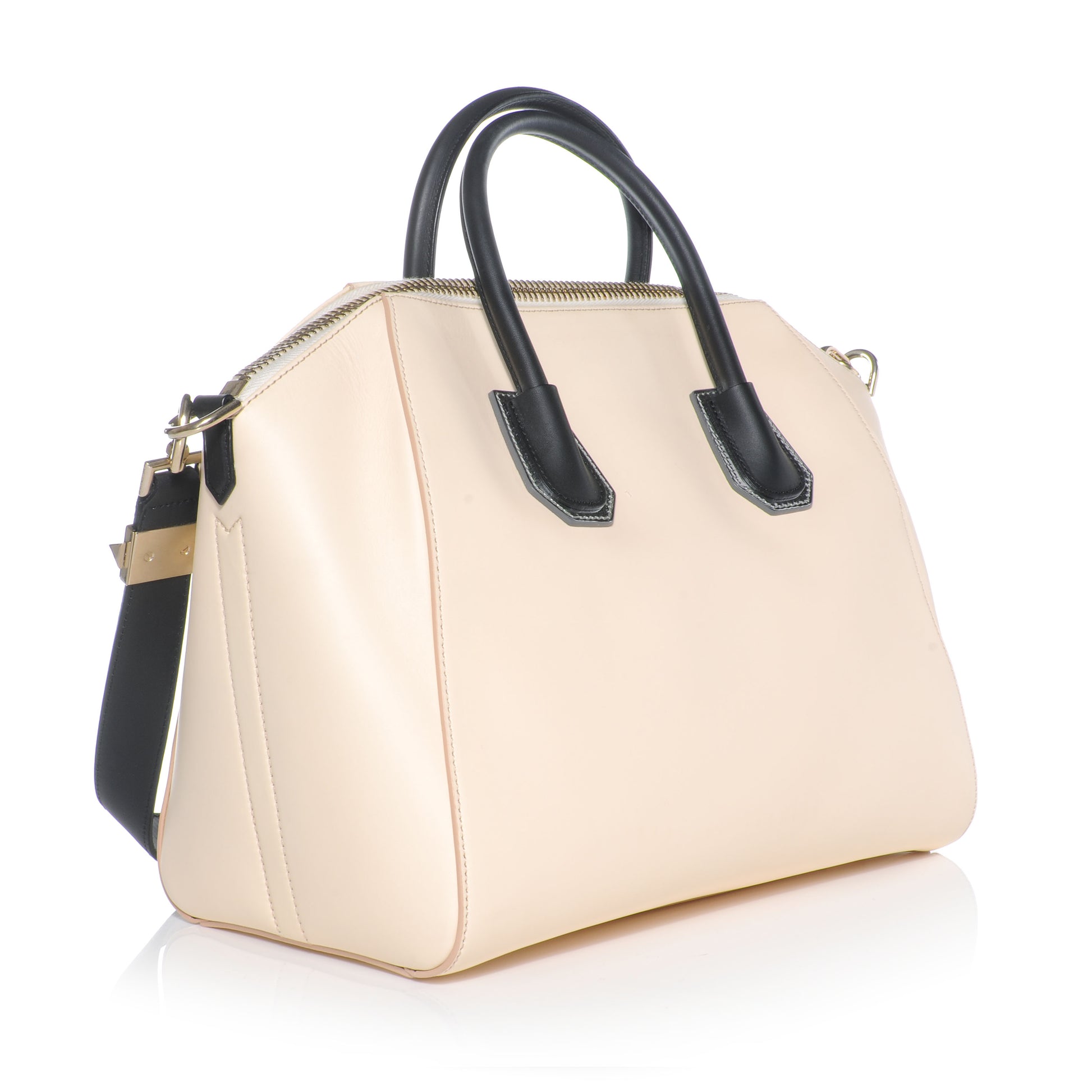 Givenchy Calfskin Medium Tri-Color Antigona Beige Black Silver 3 of 7