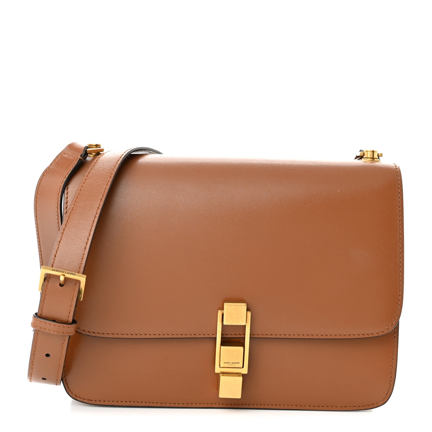 Smooth Calfskin Carre Satchel Brick
