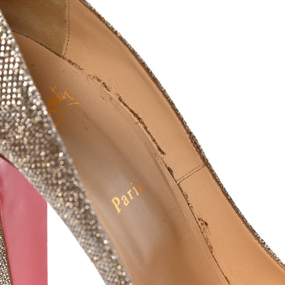 Christian Louboutin Glitter Fabric Altareva 160 Pumps 41 Gold 13 of 15