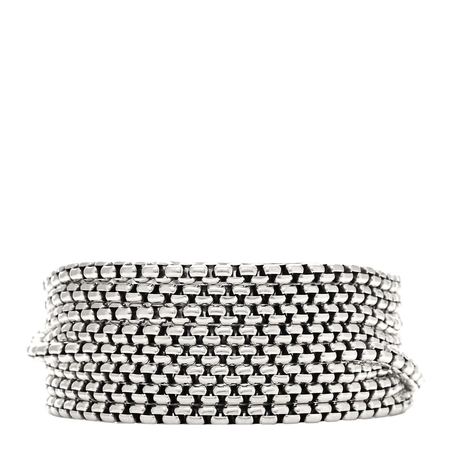 Sterling Silver 8 Row Box Chain Bracelet