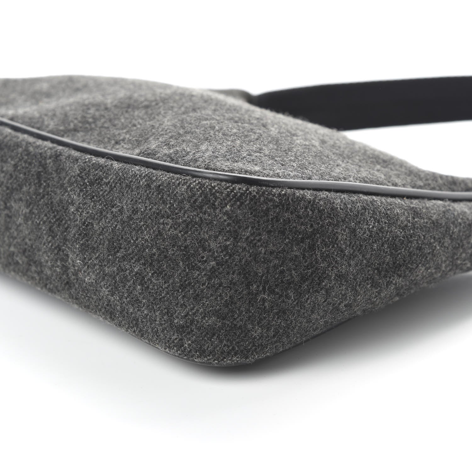Prada Wool Sport Shoulder Bag Dark Grey 7 of 10