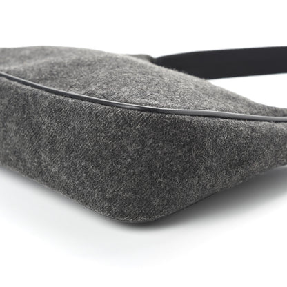Prada Wool Sport Shoulder Bag Dark Grey 7 of 10