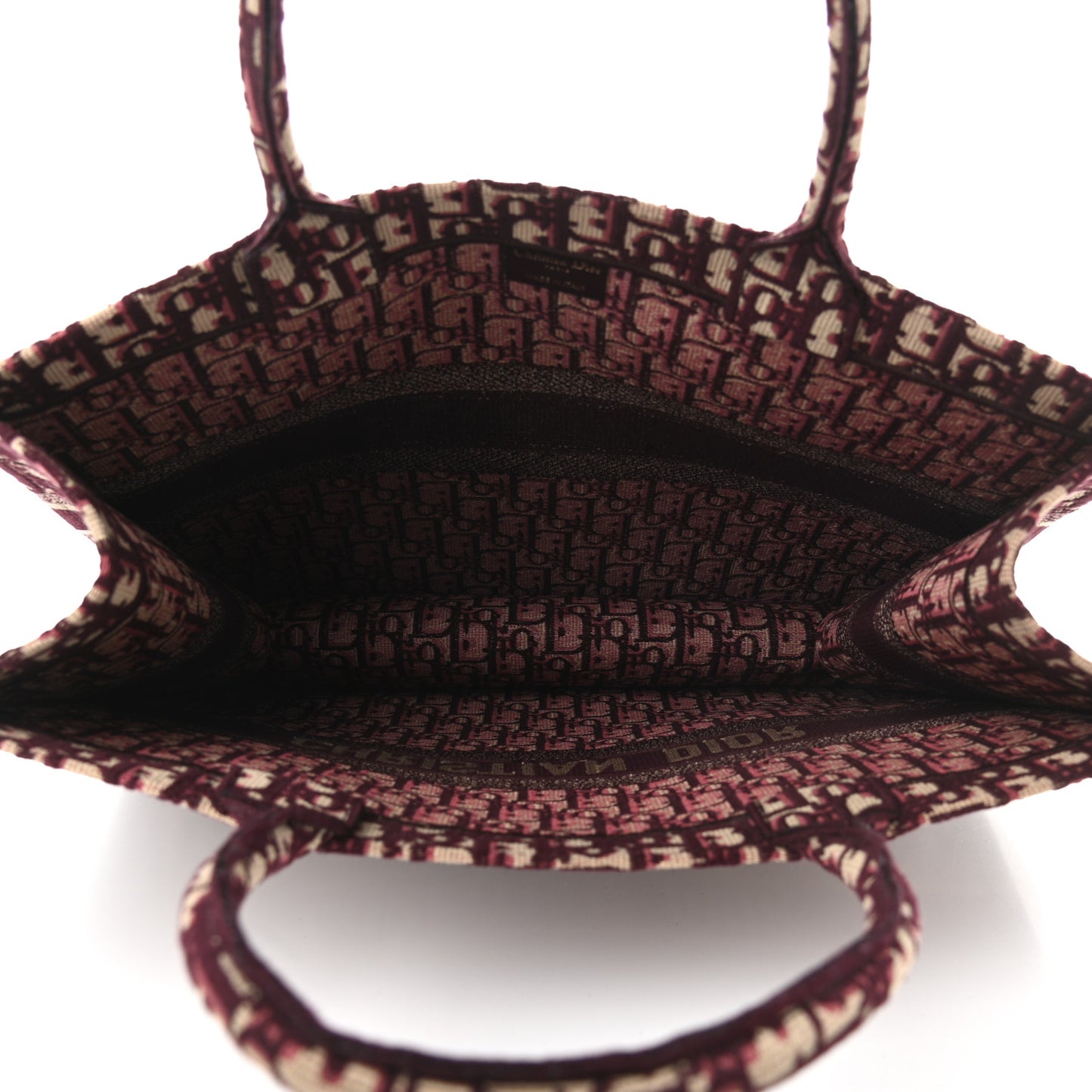 Oblique Large Book Tote Burgundy Multicolor