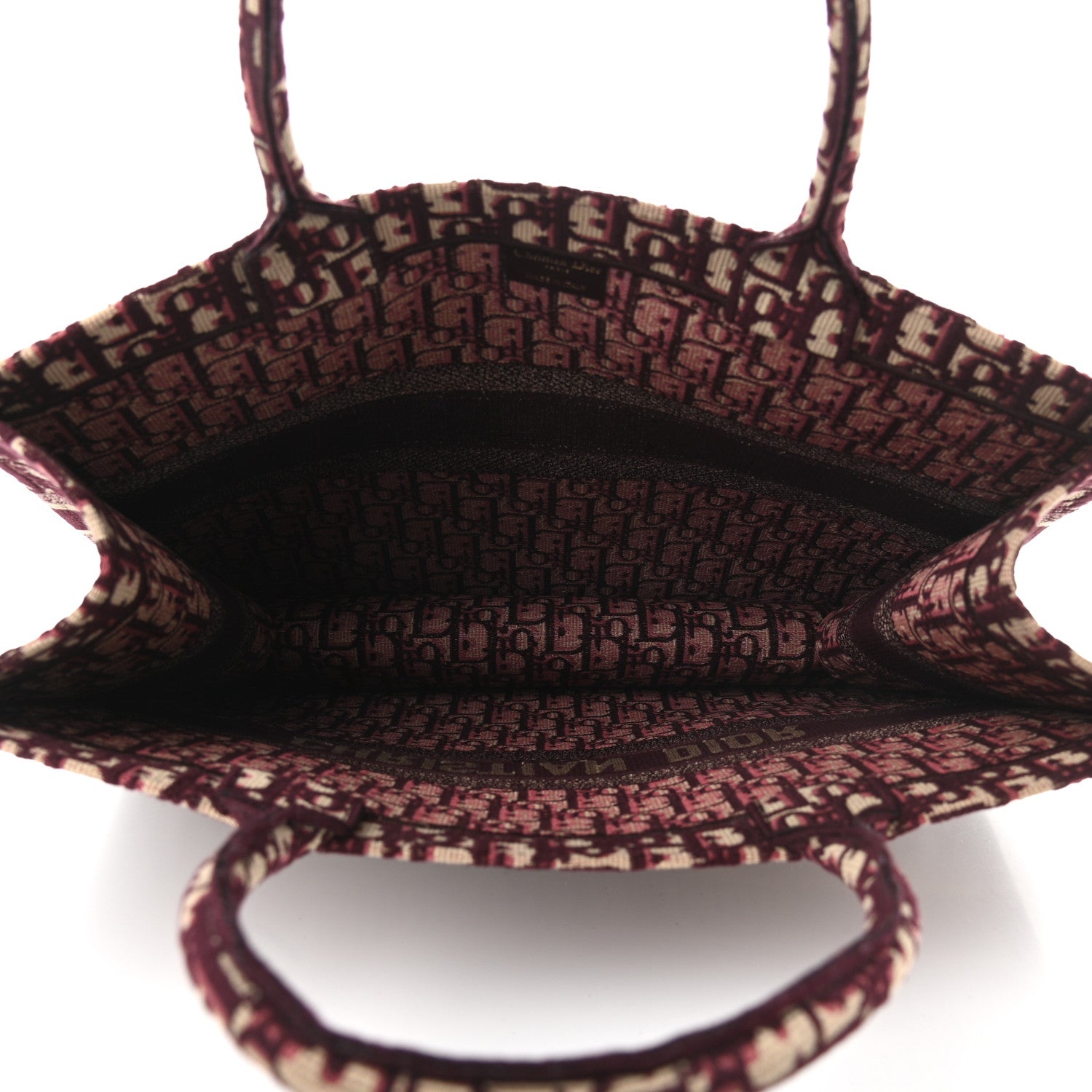 Christian Dior Oblique Large Book Tote Burgundy Multicolor 5 of 13