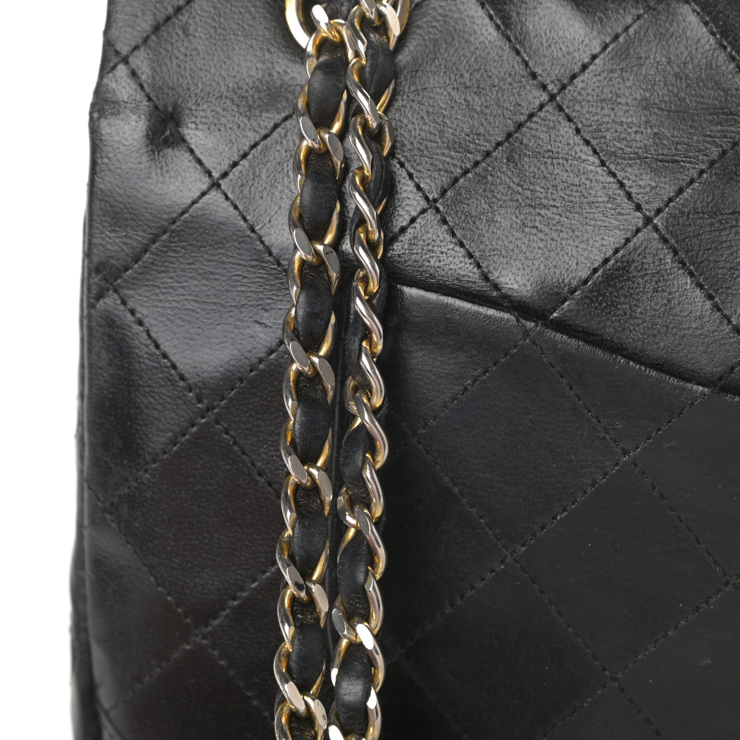 Chanel Lambskin Quilted Medium Double Flap Black 13 of 15