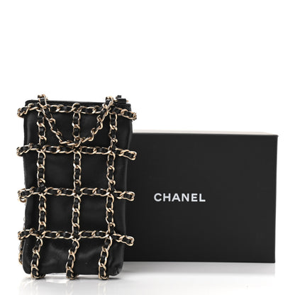 Chanel Lambskin Tech Me Out Clutch With Chain Black 11 of 11