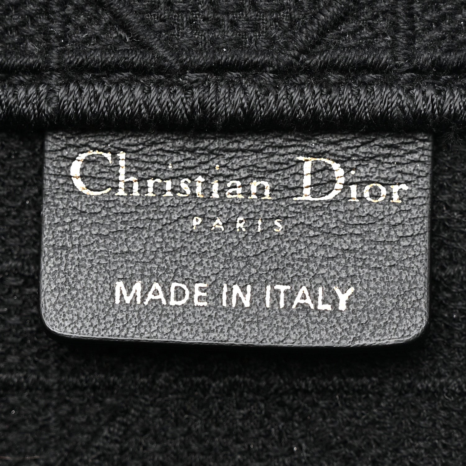 Christian Dior Canvas Embroidered Cannage Medium Book Tote Black Multicolor 6 of 12