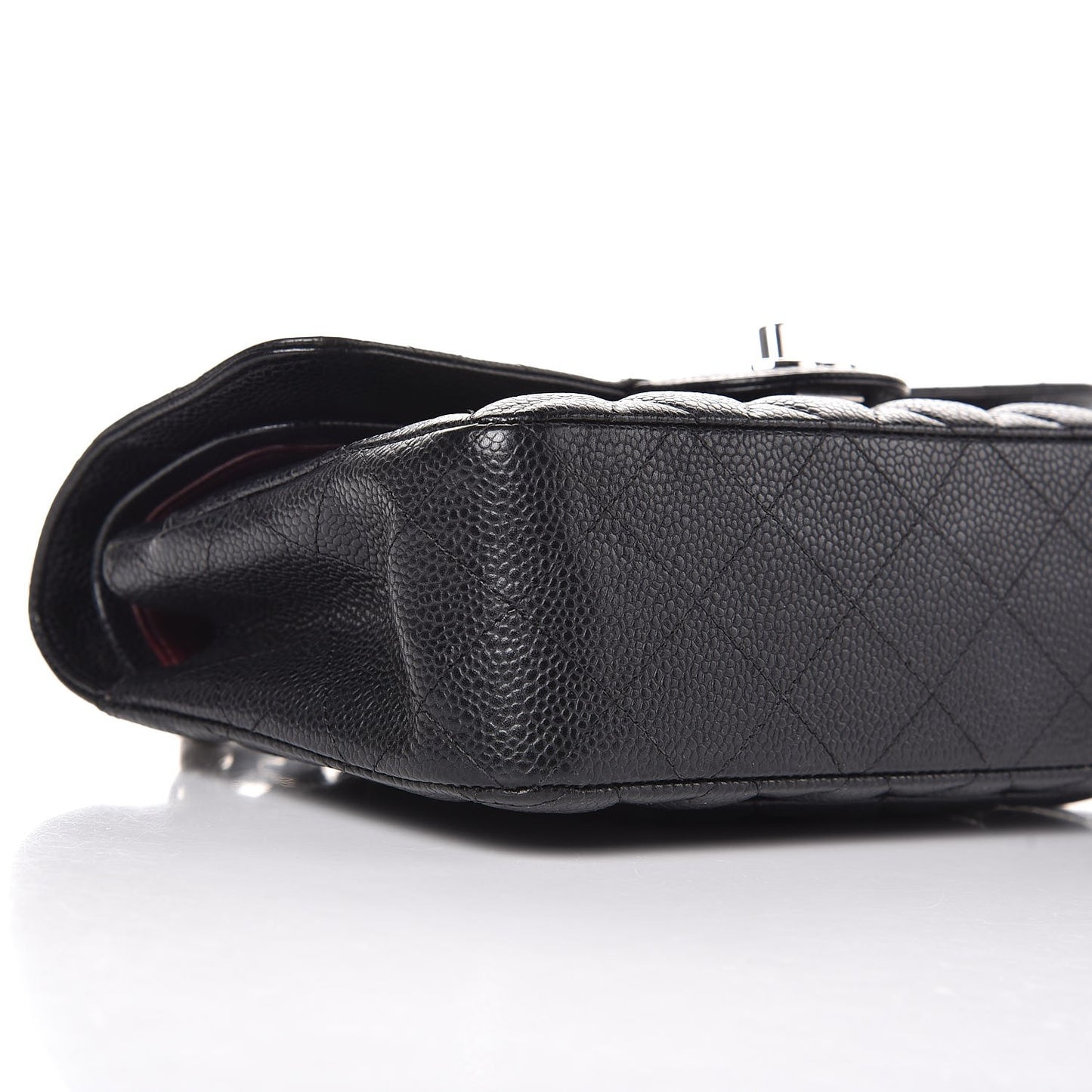 Caviar Quilted Small Double Flap Black
