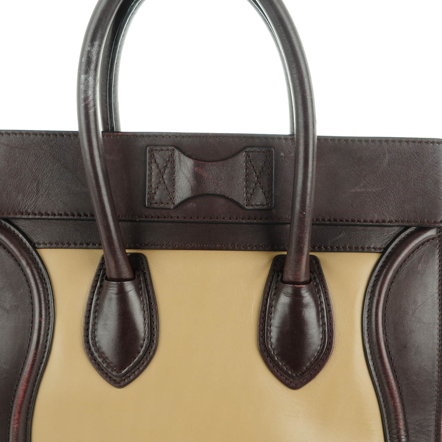 Celine Smooth Calfskin Suede Mini Tri-Color Luggage Beige 10 of 13