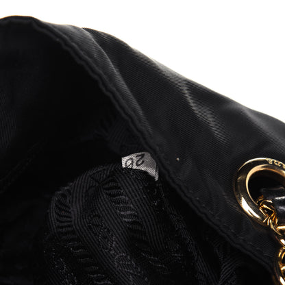 Prada Nylon Tessuto Acciaio Chain Shoulder Bag Black 7 of 12