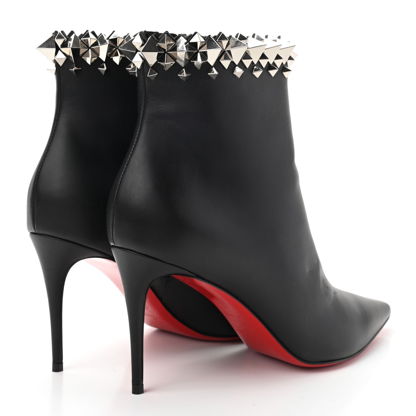 Calfskin Firmamma 85 Booties 40 Black Silver