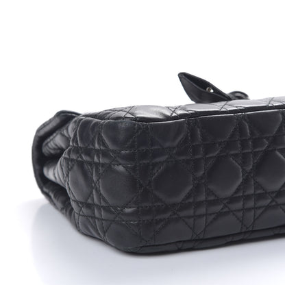 Christian Dior Lambskin Cannage Flap Bag Black 5 of 10