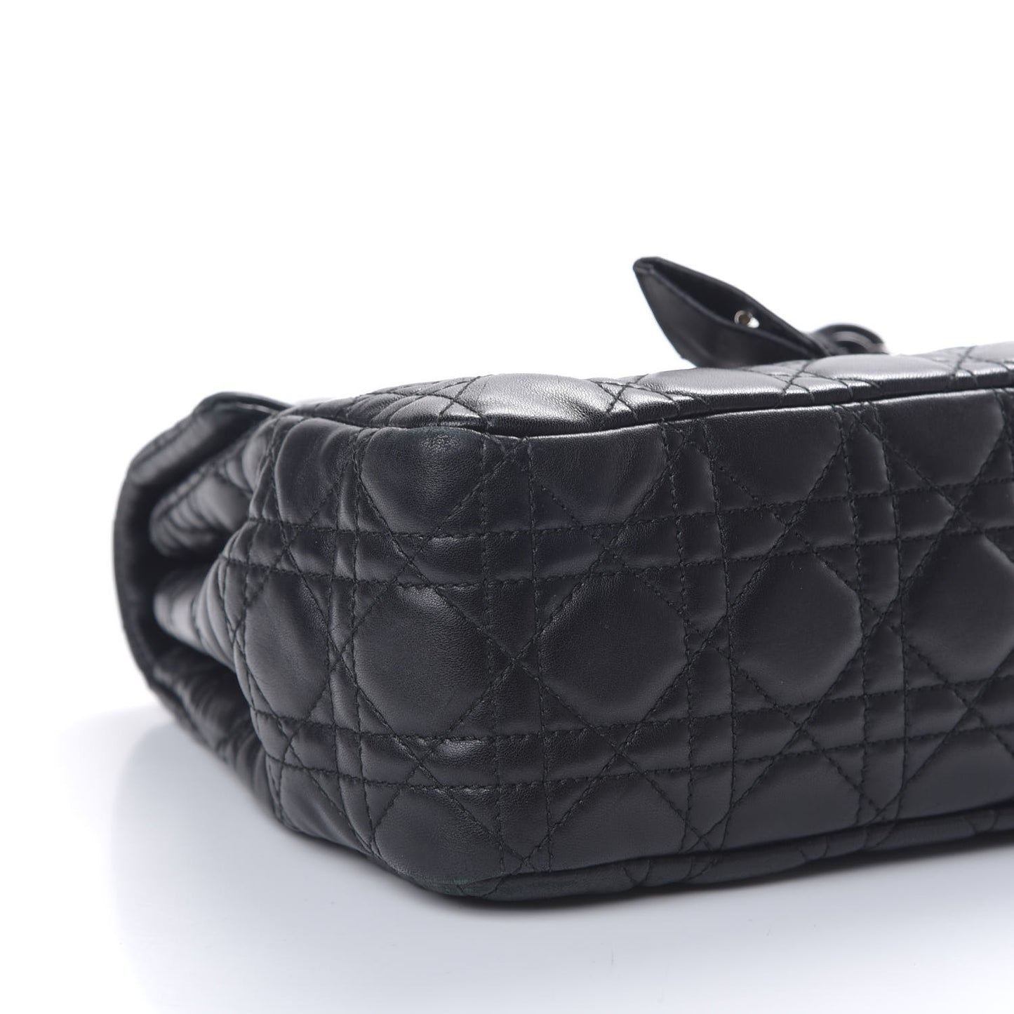 Lambskin Cannage Flap Bag Black