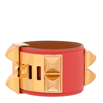 Hermes Epsom Collier De Chien CDC Bracelet S Rose Jaipur 3 of 7