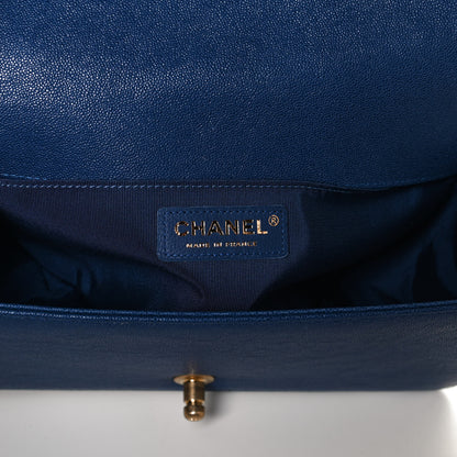 Chanel Caviar Quilted Medium Boy Flap Blue 6 of 12