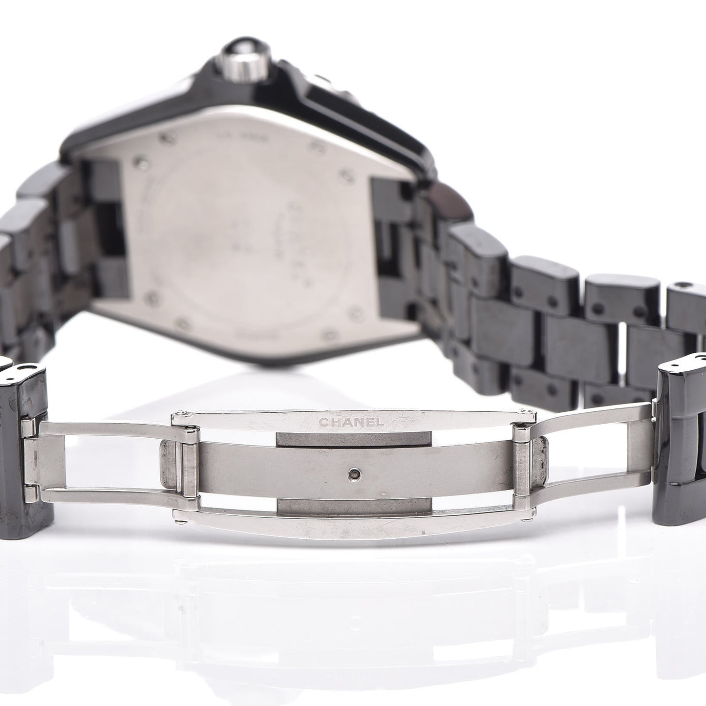 Stainless Steel Ceramic Diamond 38mm J12 Quartz Watch Black