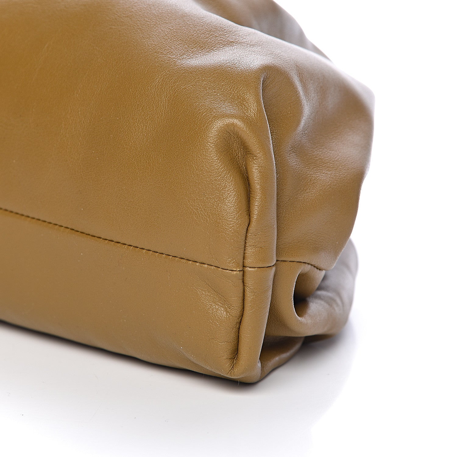 Bottega Veneta Smooth Butter Calf The Pouch Oversized Clutch Moutarde 10 of 11