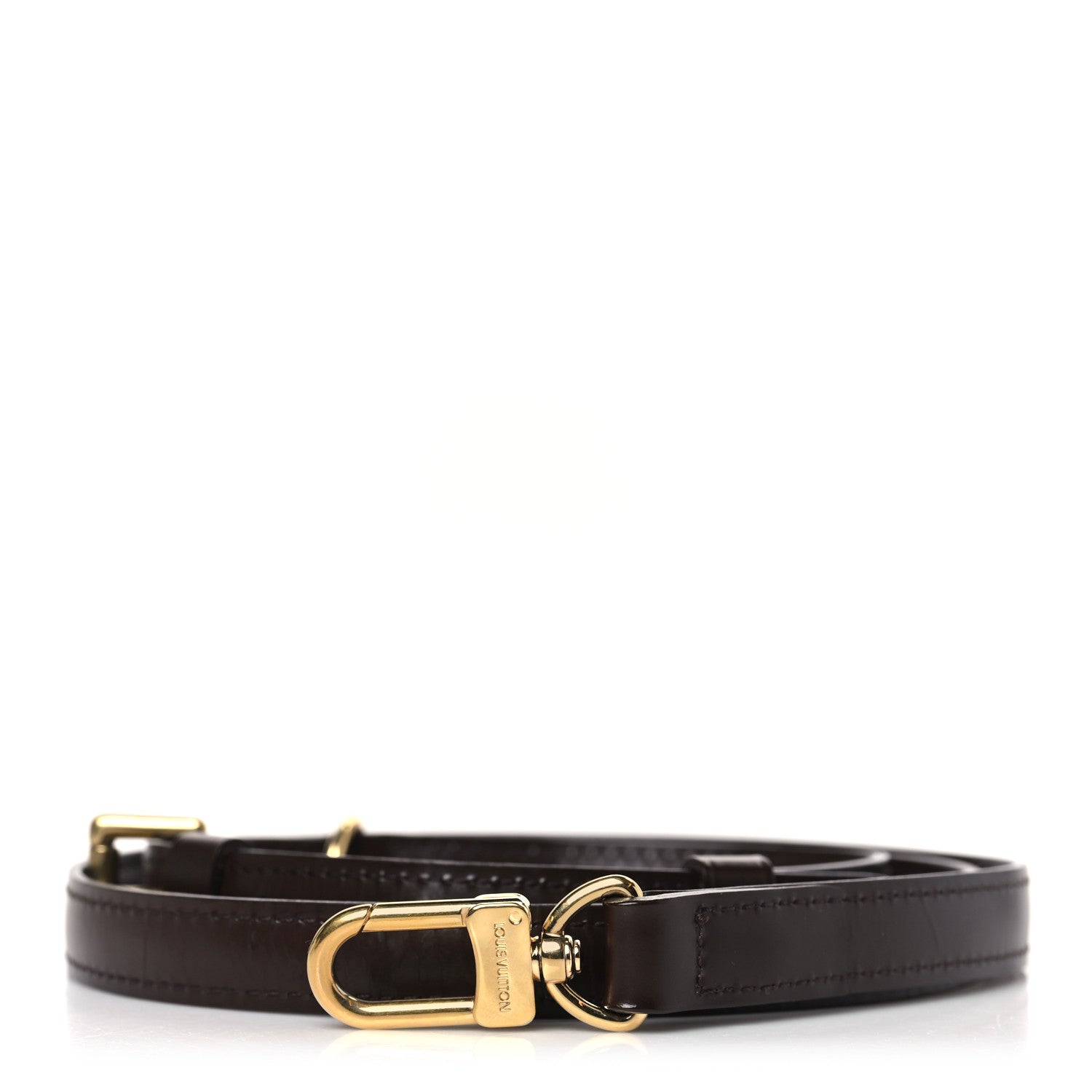 Louis Vuitton LOUIS VUITTON Calfskin 16mm Adjustable Shoulder Strap Brown 1 of 4