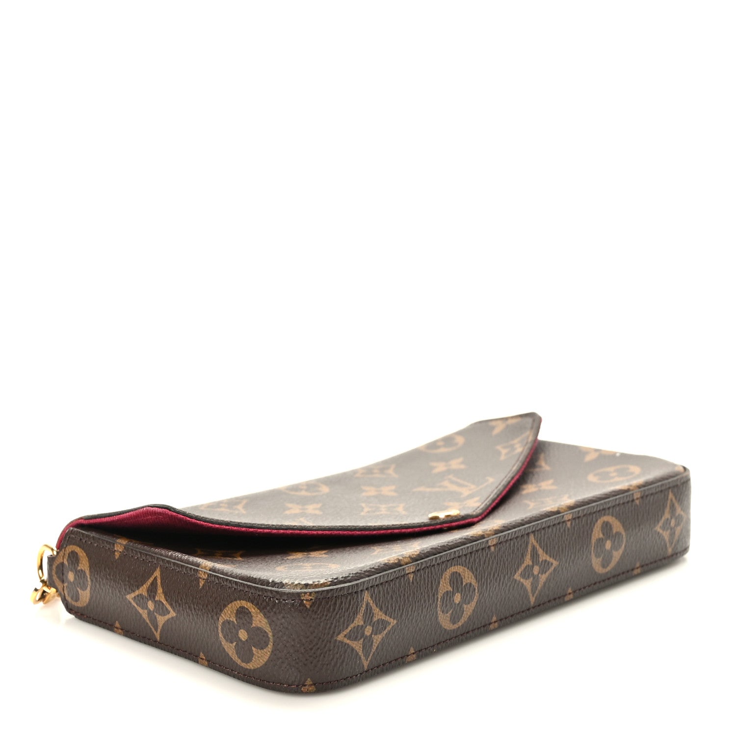 Louis Vuitton Monogram Pochette Felicie Chain Wallet Fuchsia 4 of 8