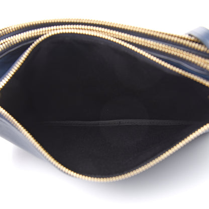 Celine Lambskin Small Trio Crossbody Bag Abyss Blue 5 of 10
