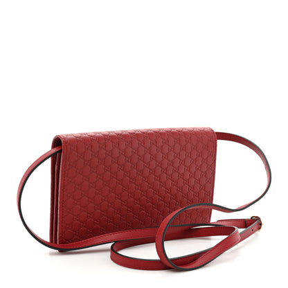Gucci Microguccissima Crossbody Wallet Red 3 of 10