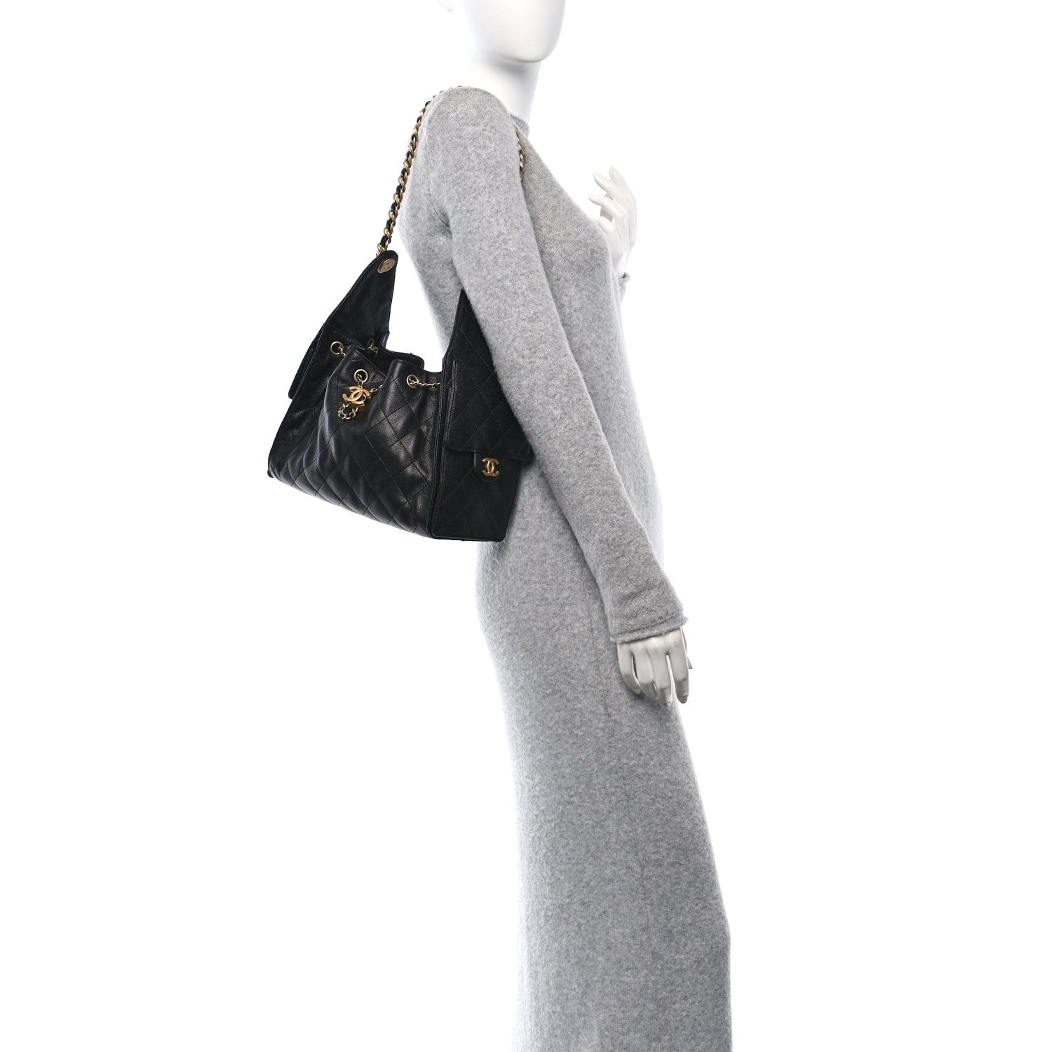 Chanel Caviar Quilted Small Chanel 25 Handbag Black 2 of 10