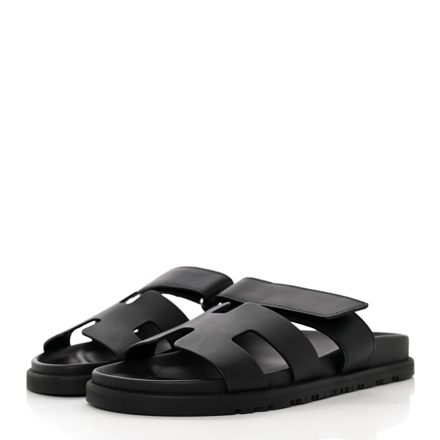 Calfskin Womens Chypre Sandals 37.5 Black