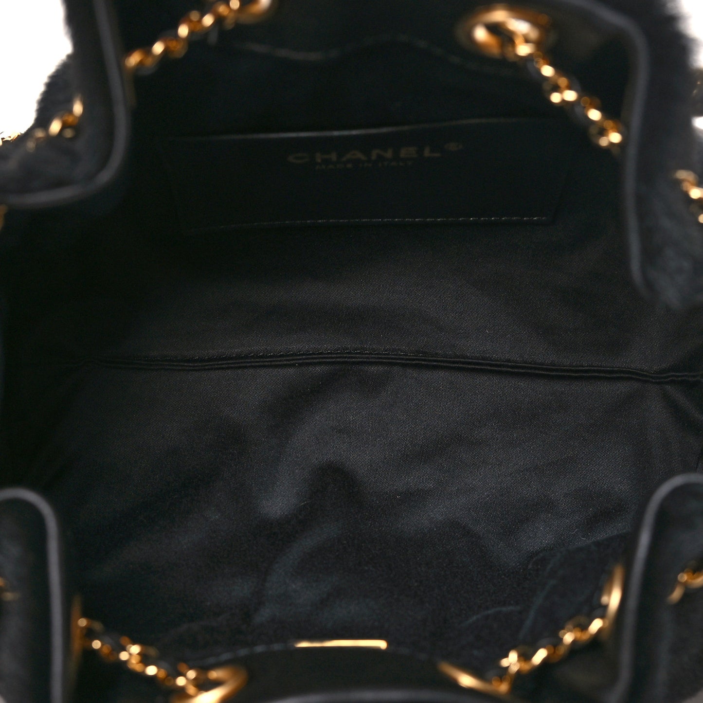 Pony Hair Mini Chanel 25 Handbag Black