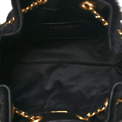 Chanel Pony Hair Mini Chanel 25 Handbag Black 4 of 10