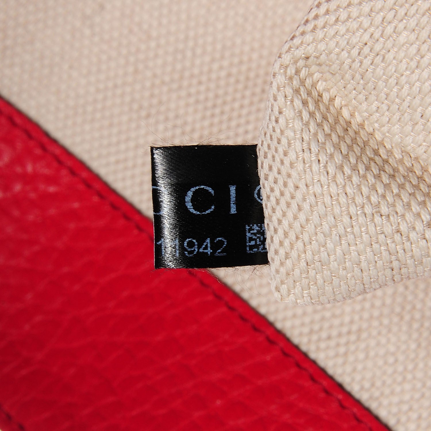 Gucci Pebbled Calfskin Large Soho Shoulder Bag Red 8 of 9