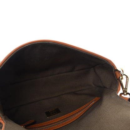 Fendi Canvas Vitello King FF Embroidered Baguette Amazzonia Cuoio 5 of 10