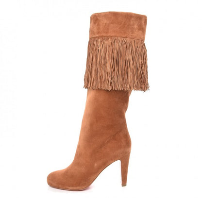 Christian Louboutin Veau Velours Majung 85 Boots 37 Ecureuil 1 of 9