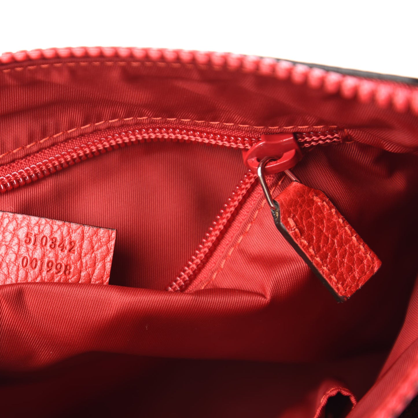 Nylon Monogram Dollar Calfskin Flat Messenger Bag Vibrant Red
