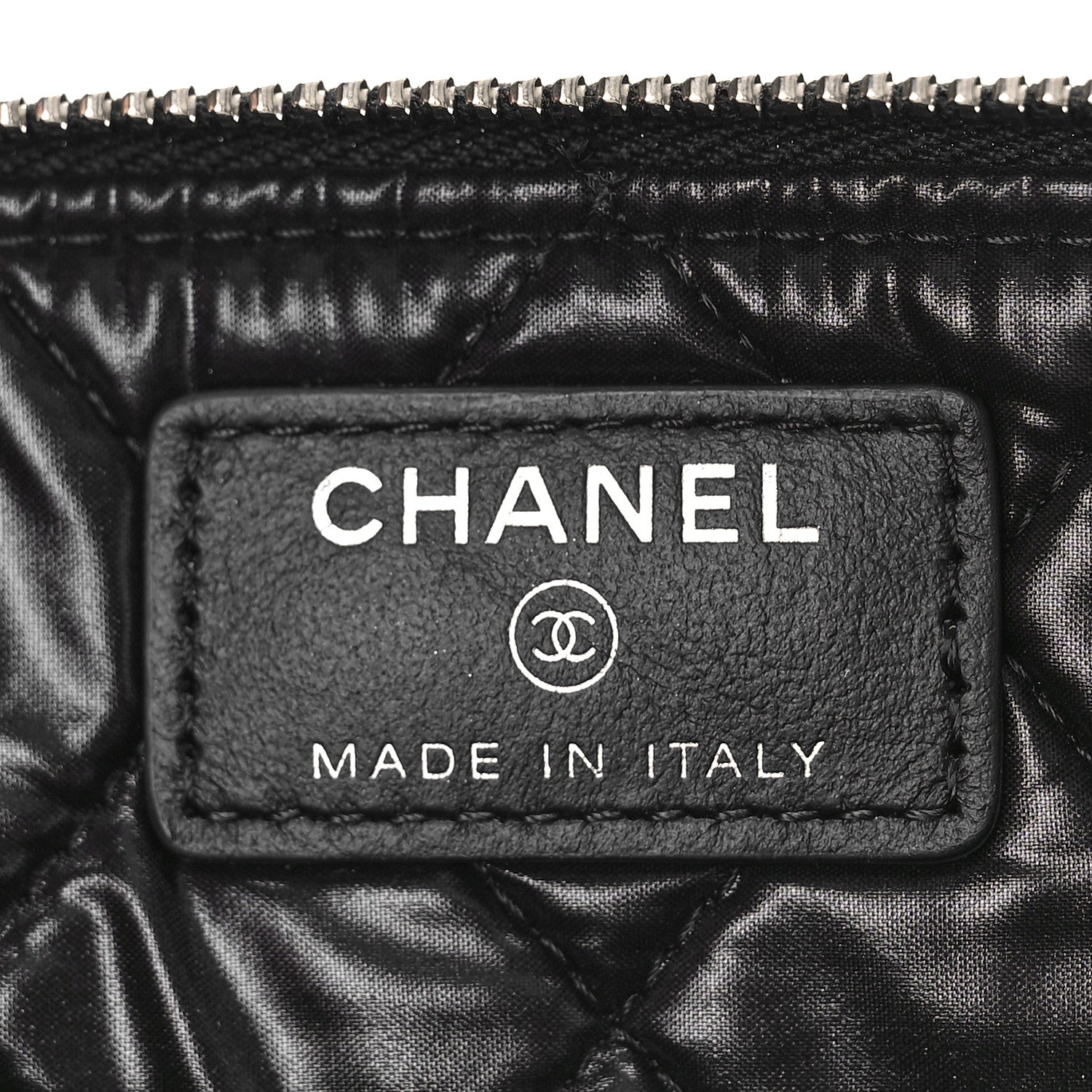 Chanel Metallic Calfskin Keyboard Pouch Black 6 of 9
