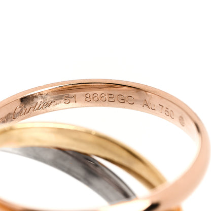 Cartier 18K Pink Yellow White Gold Small Trinity Ring 51 5.75 4 of 5