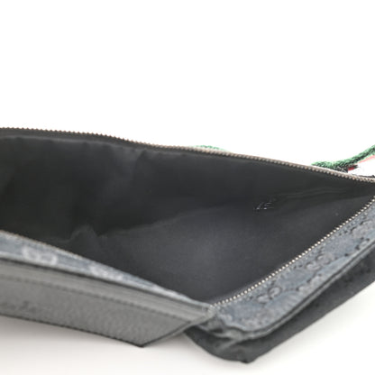 Gucci GG Monogram Web Double Pocket Belt Bag Black 5 of 12